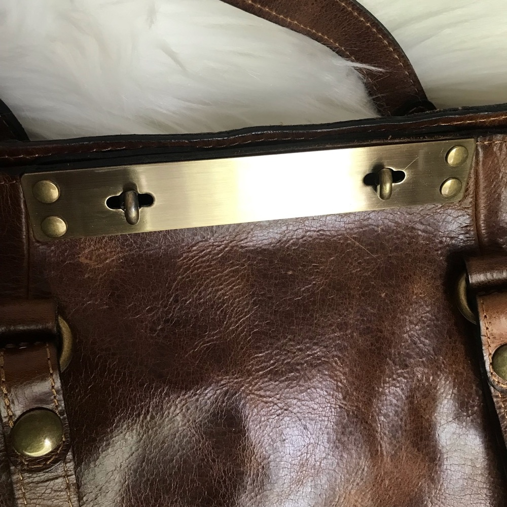 PATRICIA NASH π€ Benvenuto Leather Tote Distressed Cognac - Picture 4 of 15